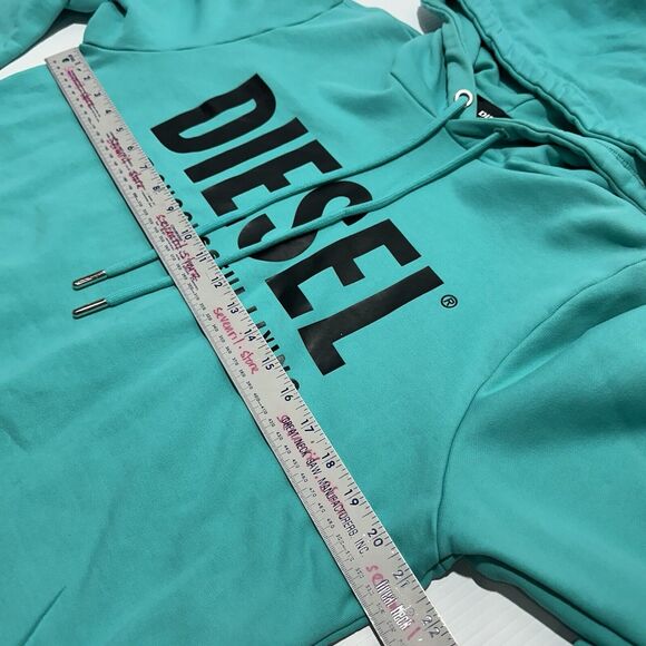 Diesel For Successful Living Hoodie Sweatshirt Sweater Mint Blue Men M NWOT - Picture 9 of 11